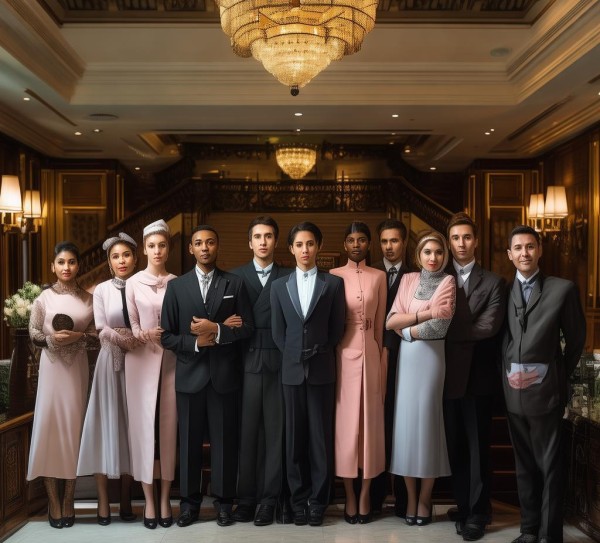 酒店服务员礼仪，队伍名称与文化传承的结合与融合